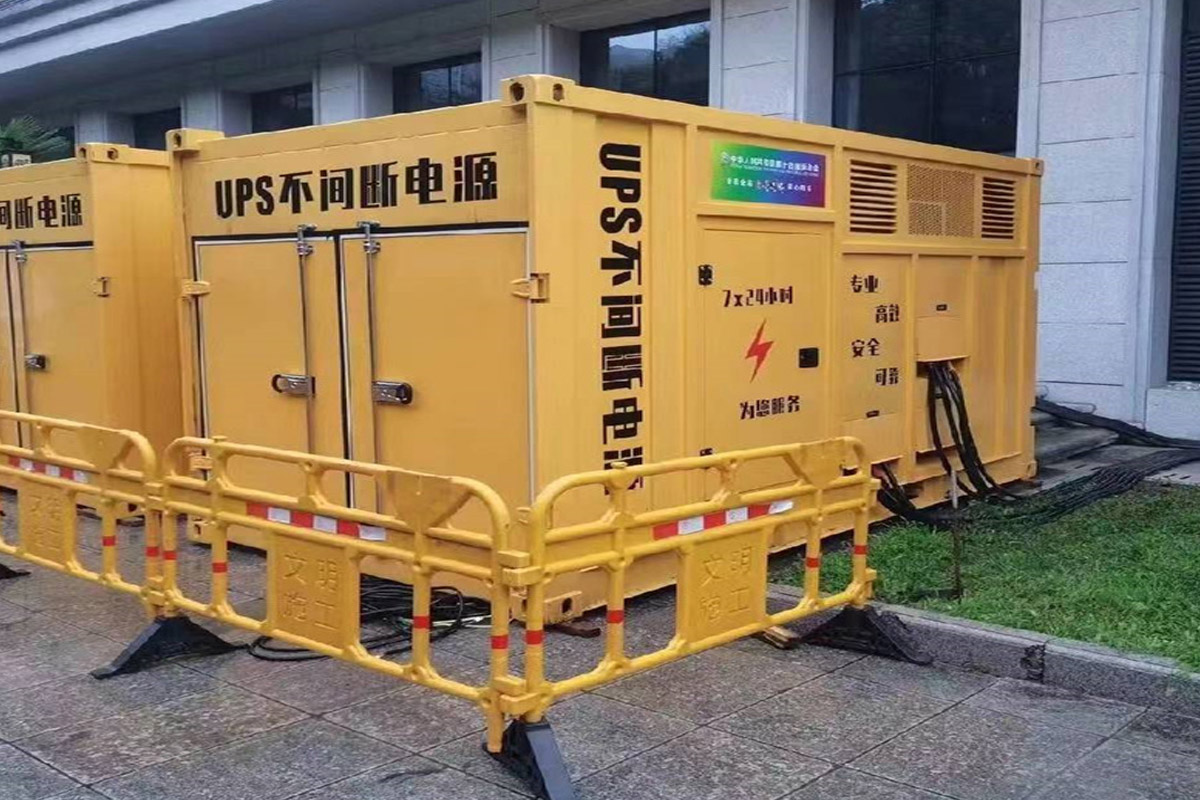 沿河发电机租赁施工现场