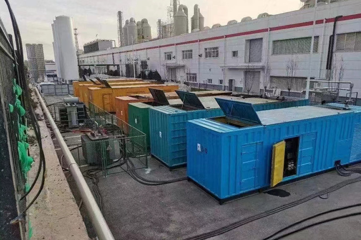 沿河发电机租赁施工现场